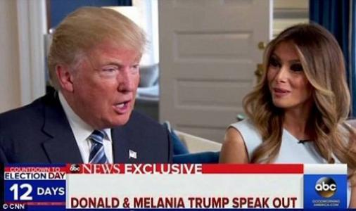 دونالد ترامب يفاجئ زوجته في مقابلة تلفزيونية... فماذا قال لها؟